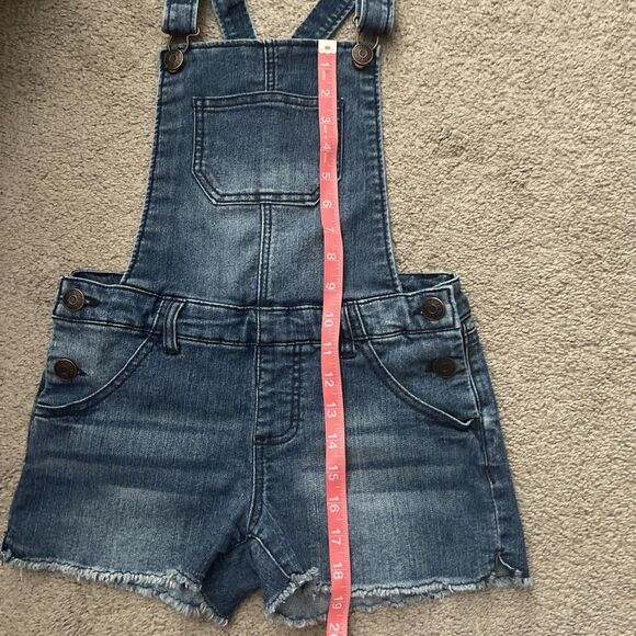 Cherokee Denim Blue Girl Short Overalls Size Large - Picture 7 of 7
